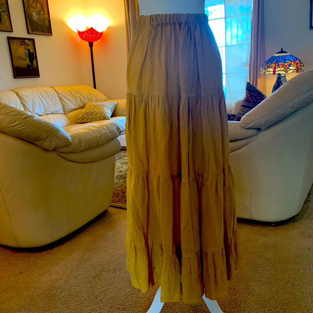 Long Silk Western Skirt